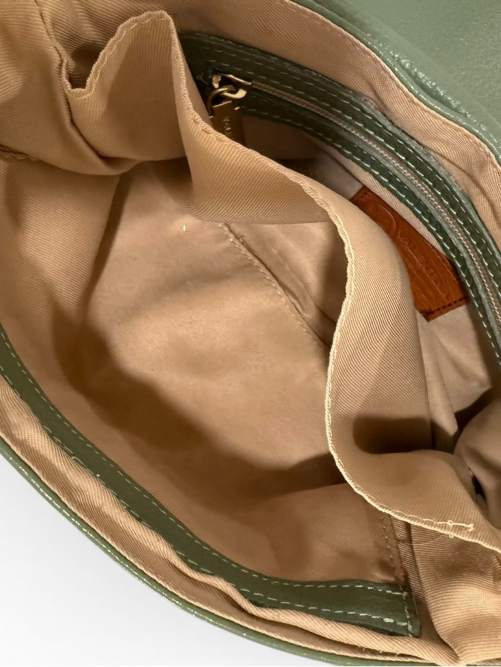 Valentina Green Pebble Leather Crossbody - Picture 11 of 16